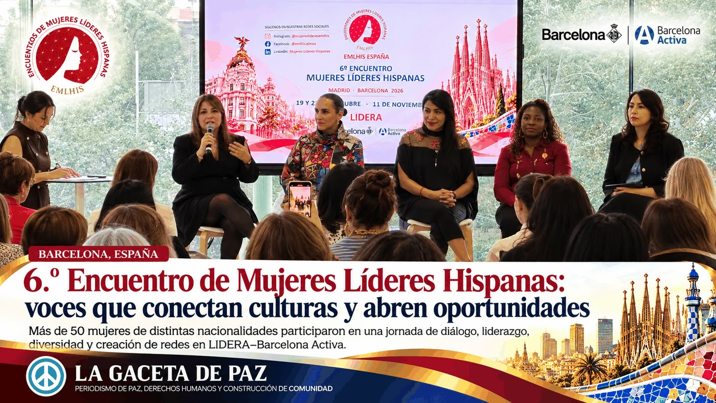 Más de 50 mujeres se dieron cita en Barcelona en una jornada internacional que puso en el centro el liderazgo femenino, la experiencia migratoria, la diversidad cultural y la construcción de redes. La Gaceta de Paz estuvo presente para documentar un